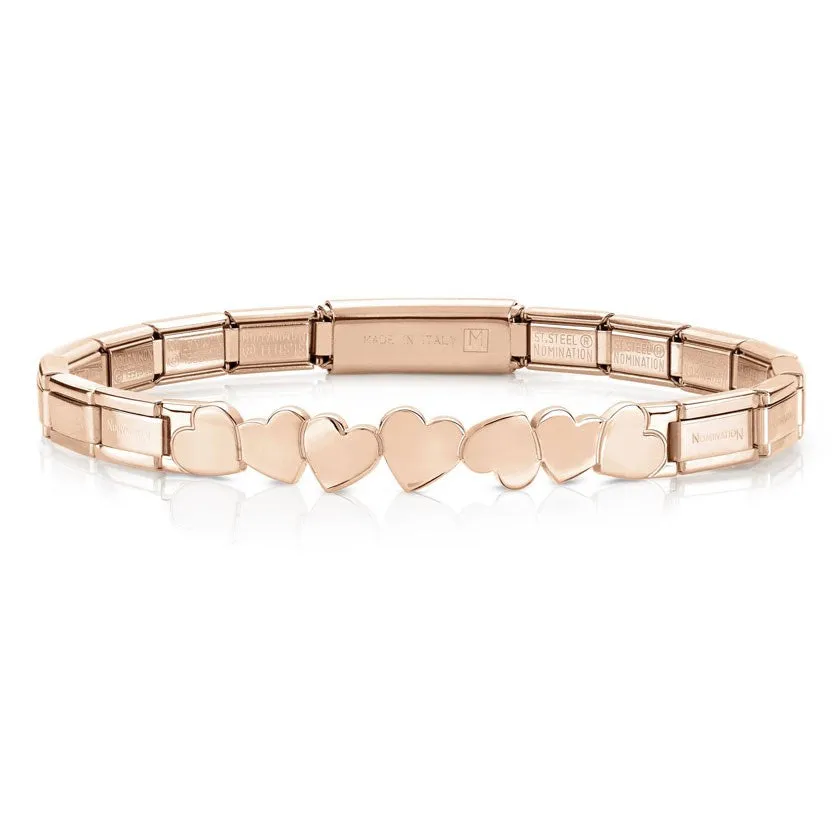 TRENDSETTER ROSE GOLD HEART BRACELET