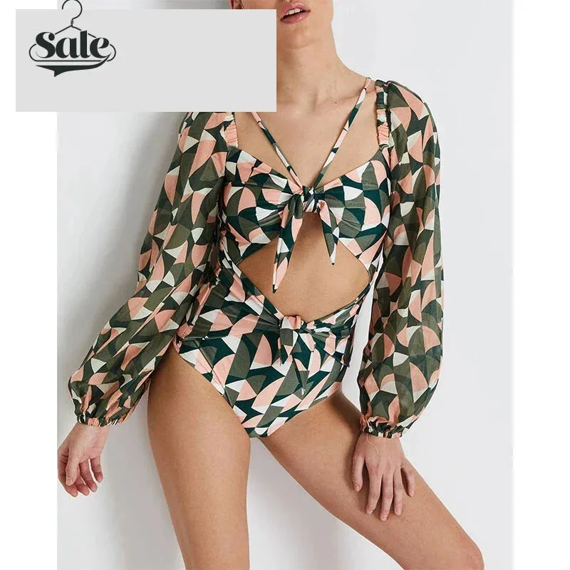 Tropical Rash Guard Swimsuit - UV Safe