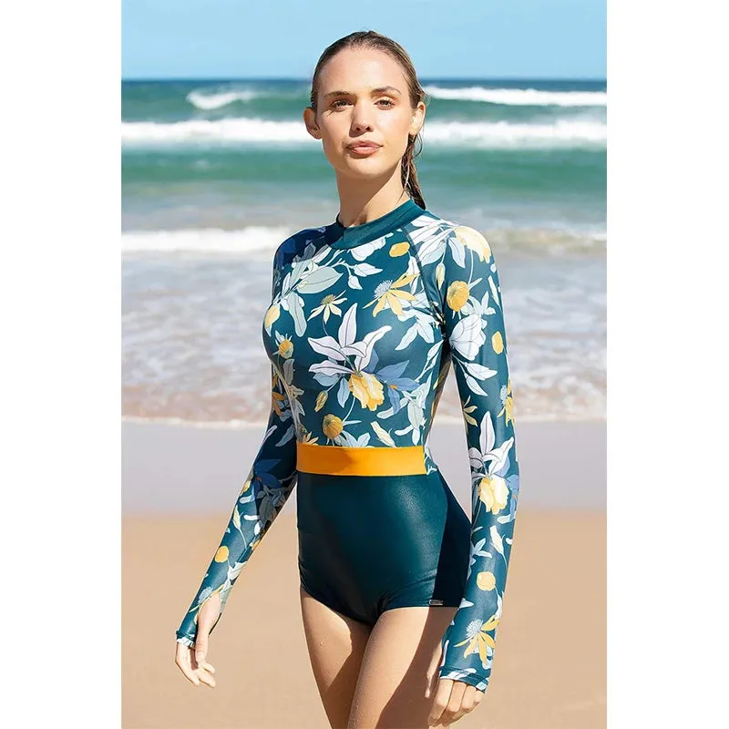 Tropical Rash Guard Swimsuit - UV Safe