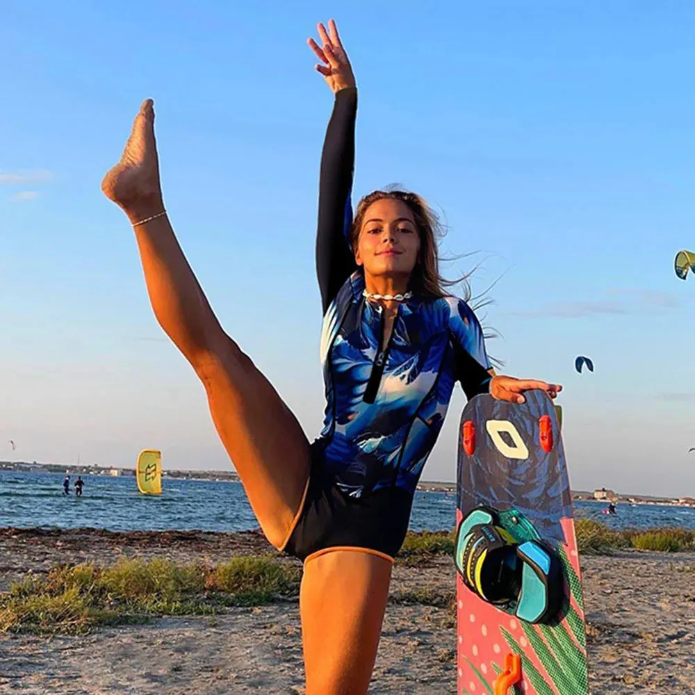 Tropical Rash Guard Swimsuit - UV Safe
