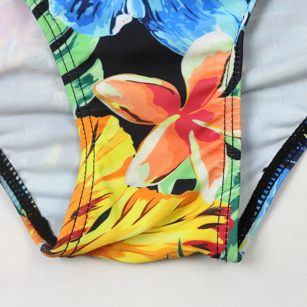 Tropical Rash Guard Swimsuit - UV Safe