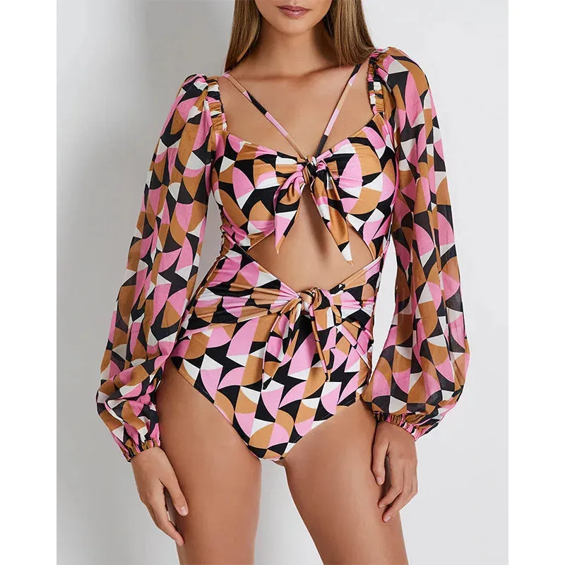 Tropical Rash Guard Swimsuit - UV Safe