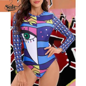 Tropical Rash Guard Swimsuit - UV Safe