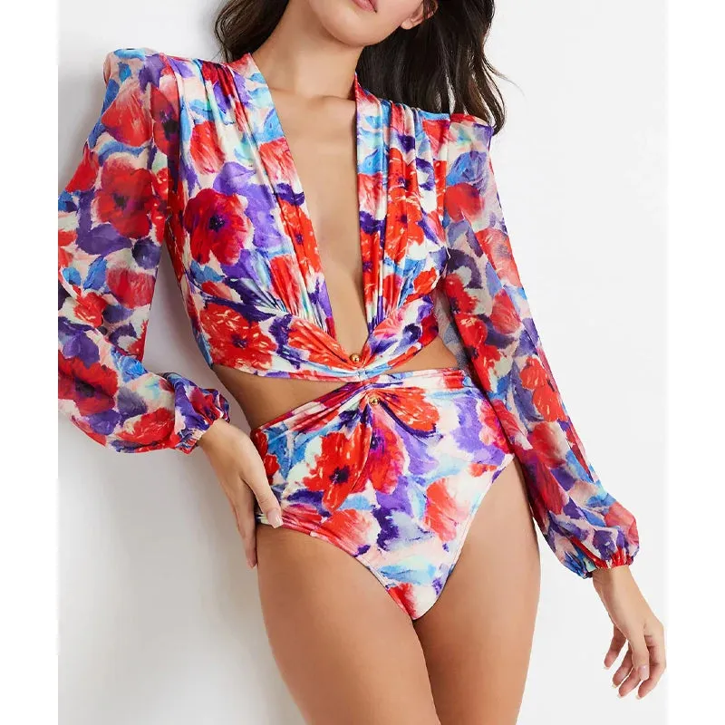 Tropical Rash Guard Swimsuit - UV Safe