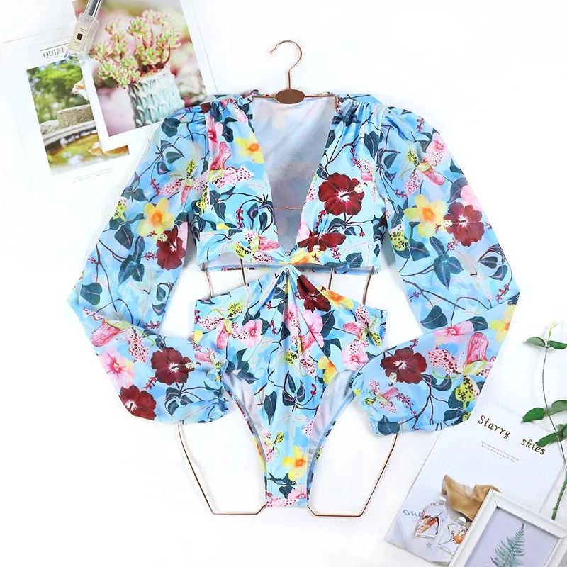 Tropical Rash Guard Swimsuit - UV Safe