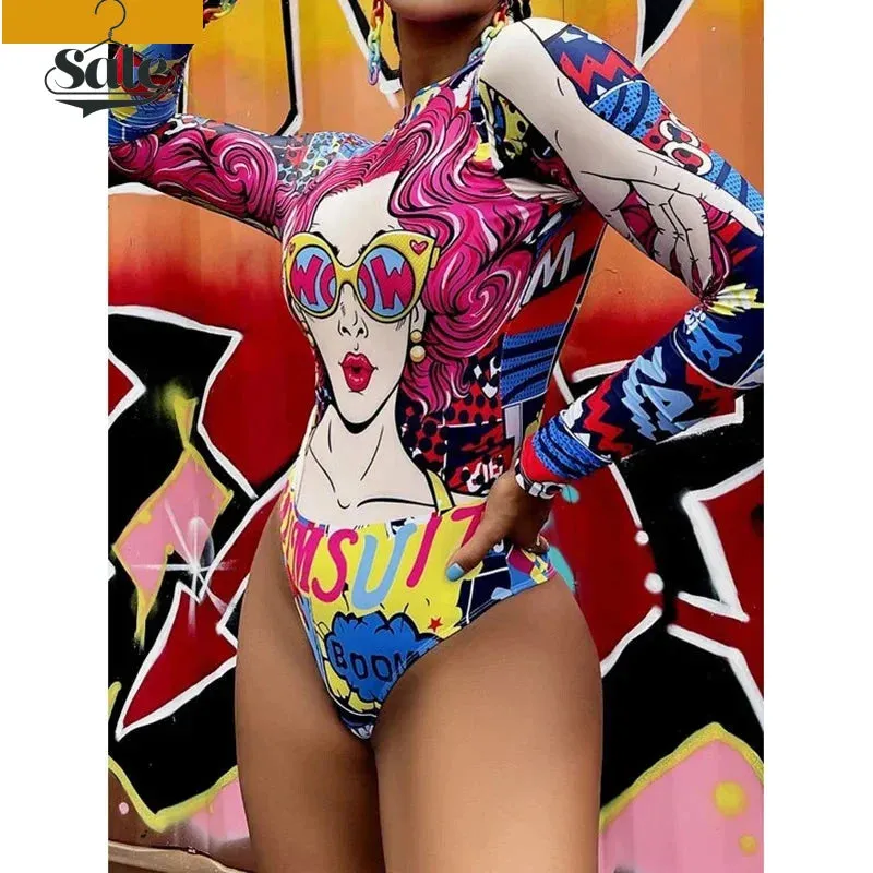 Tropical Rash Guard Swimsuit - UV Safe