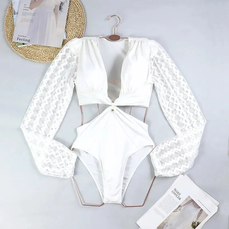 Tropical Rash Guard Swimsuit - UV Safe