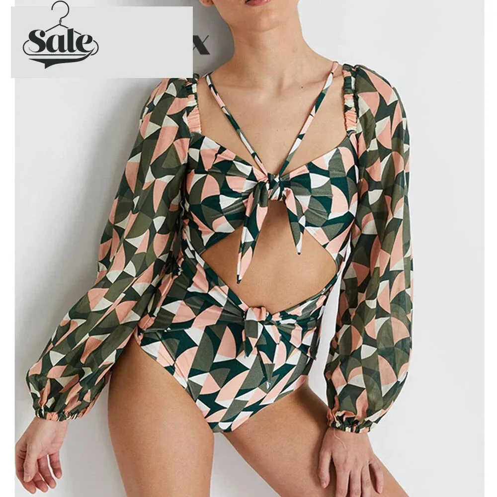 Tropical Rash Guard Swimsuit - UV Safe