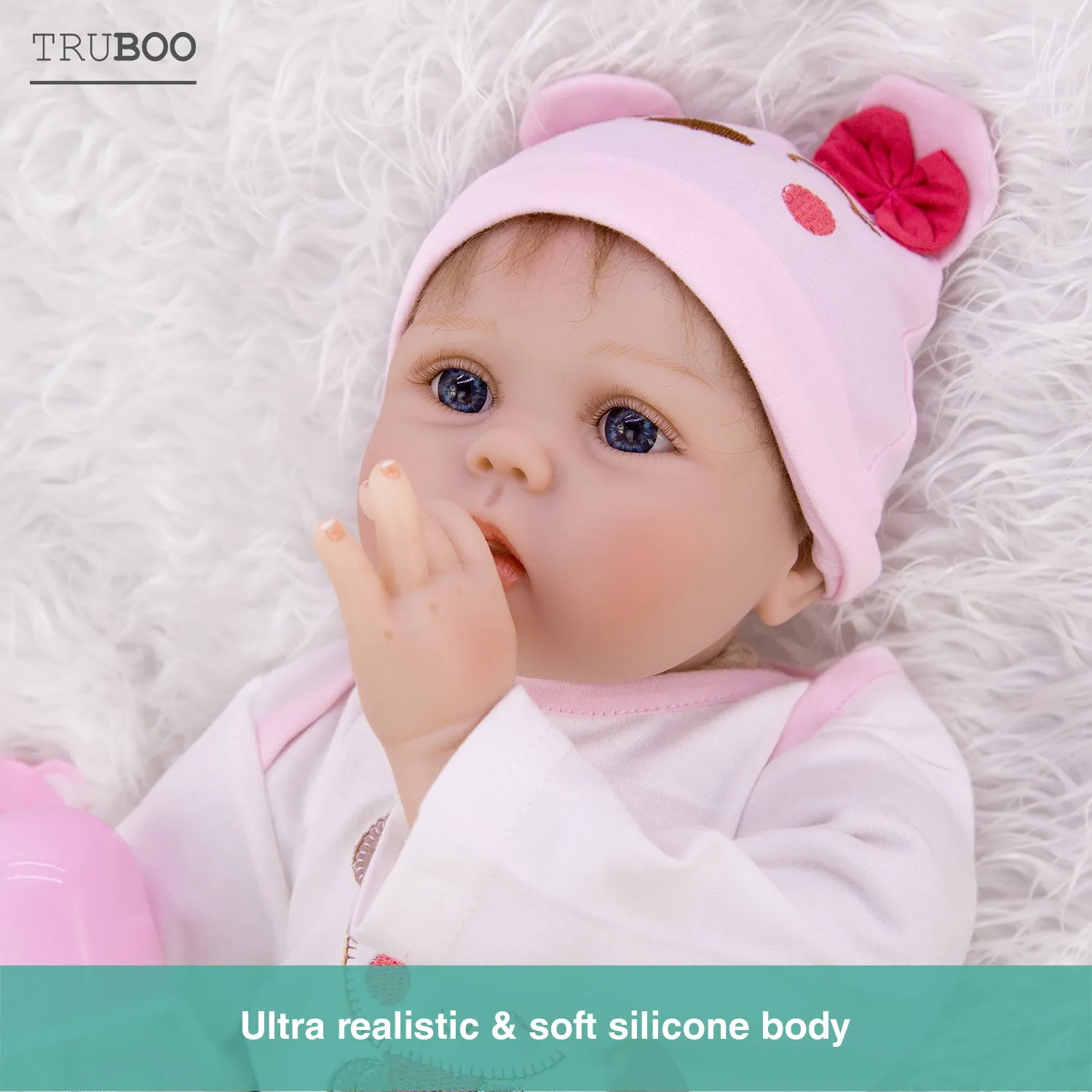 Truboo Reborn Baby Dolls Toys Lifelike Kits Boy Girl Realistic Newborn Silicone