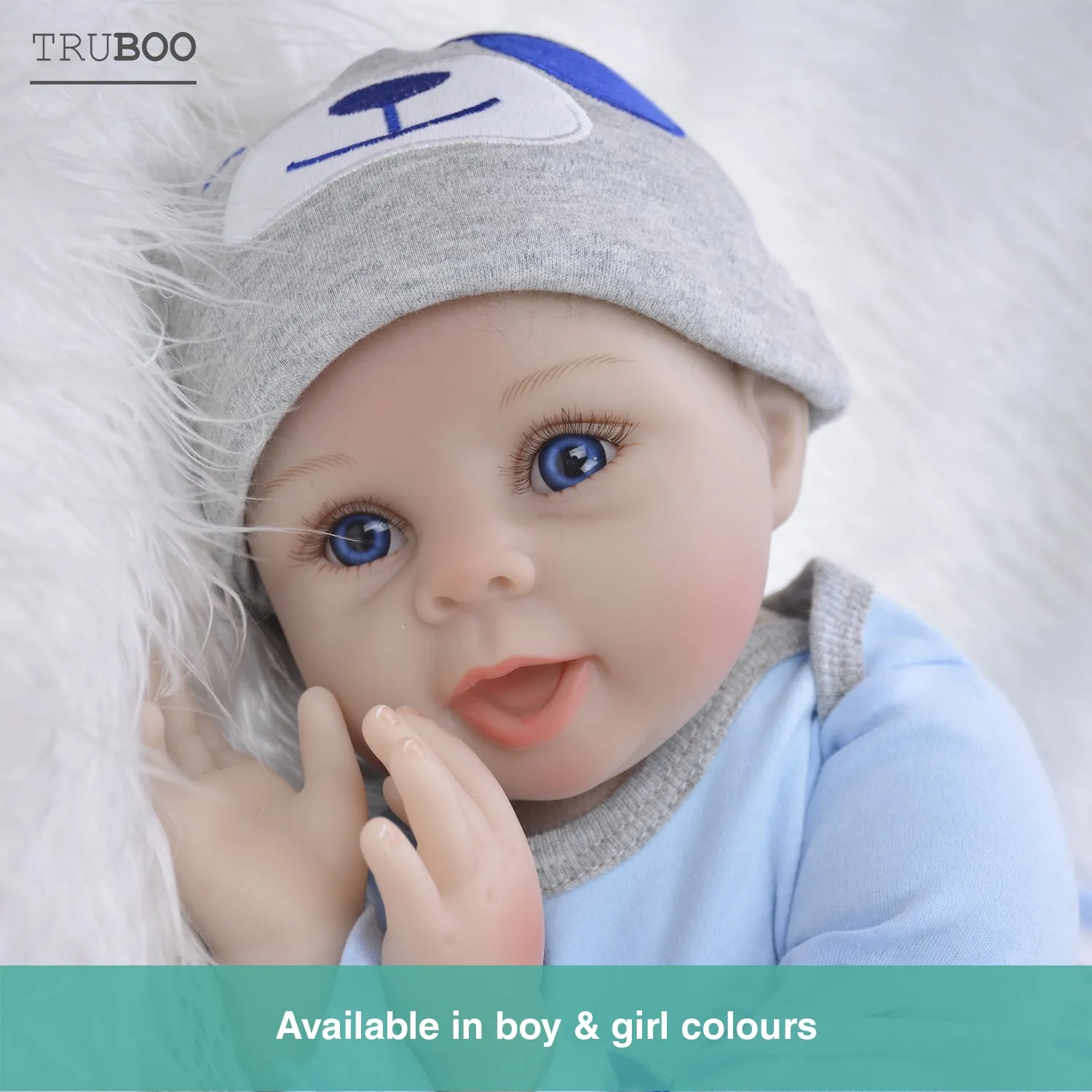 Truboo Reborn Baby Dolls Toys Lifelike Kits Boy Girl Realistic Newborn Silicone