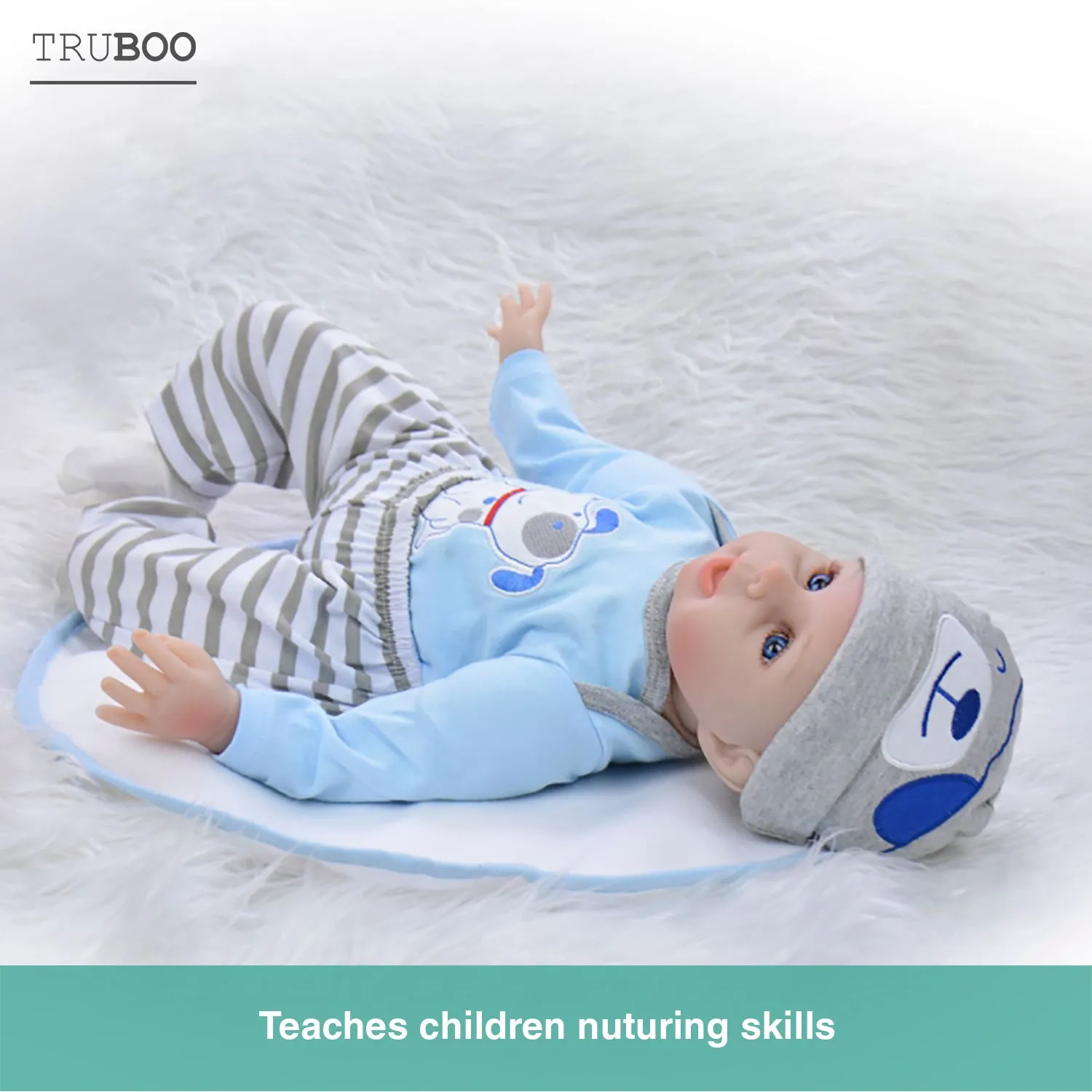 Truboo Reborn Baby Dolls Toys Lifelike Kits Boy Girl Realistic Newborn Silicone