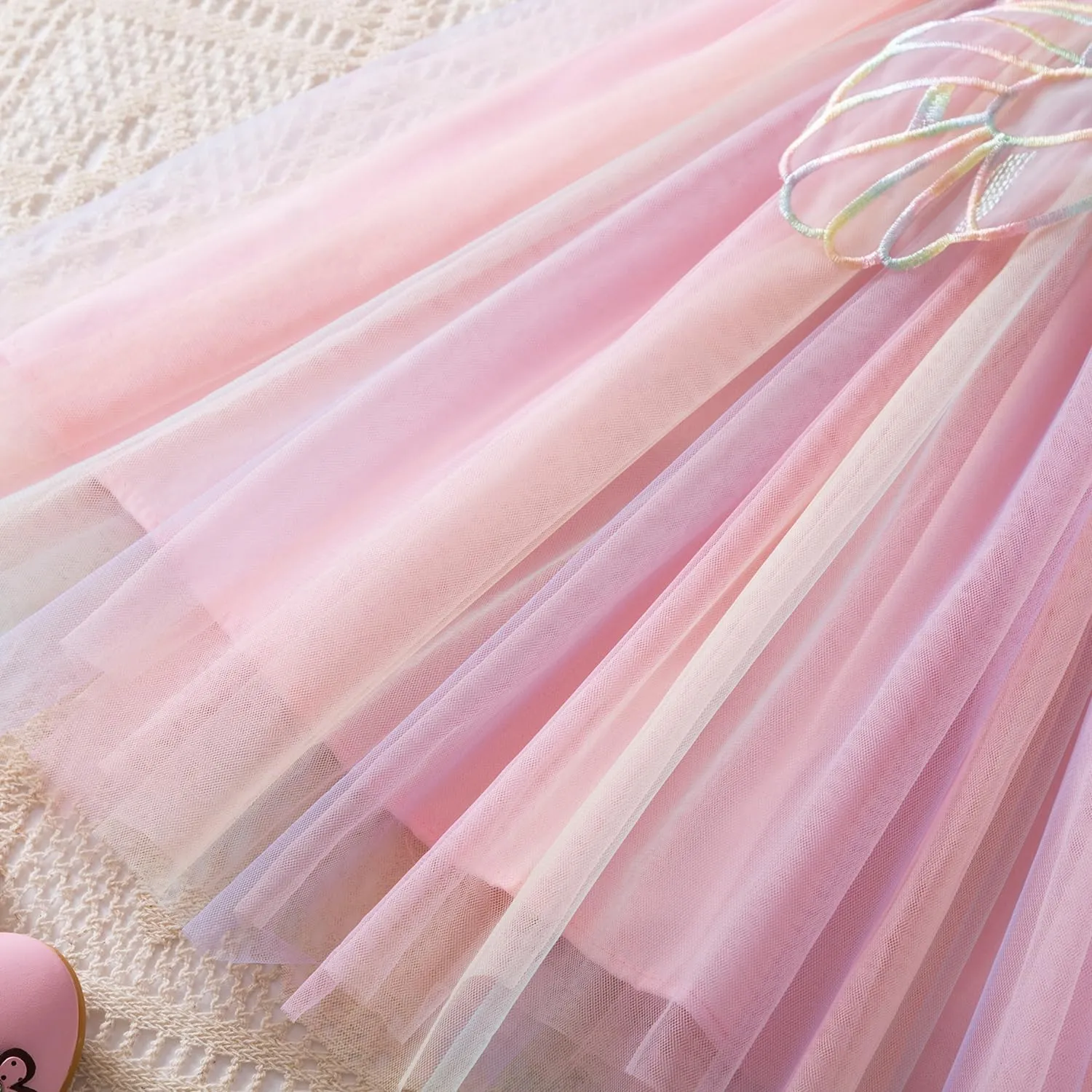 TTYAOVO Baby Girls Tulle Dress Butterfly Birthday Party Dresses