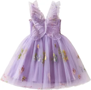 TTYAOVO Baby Girls Tulle Dress Butterfly Birthday Party Dresses