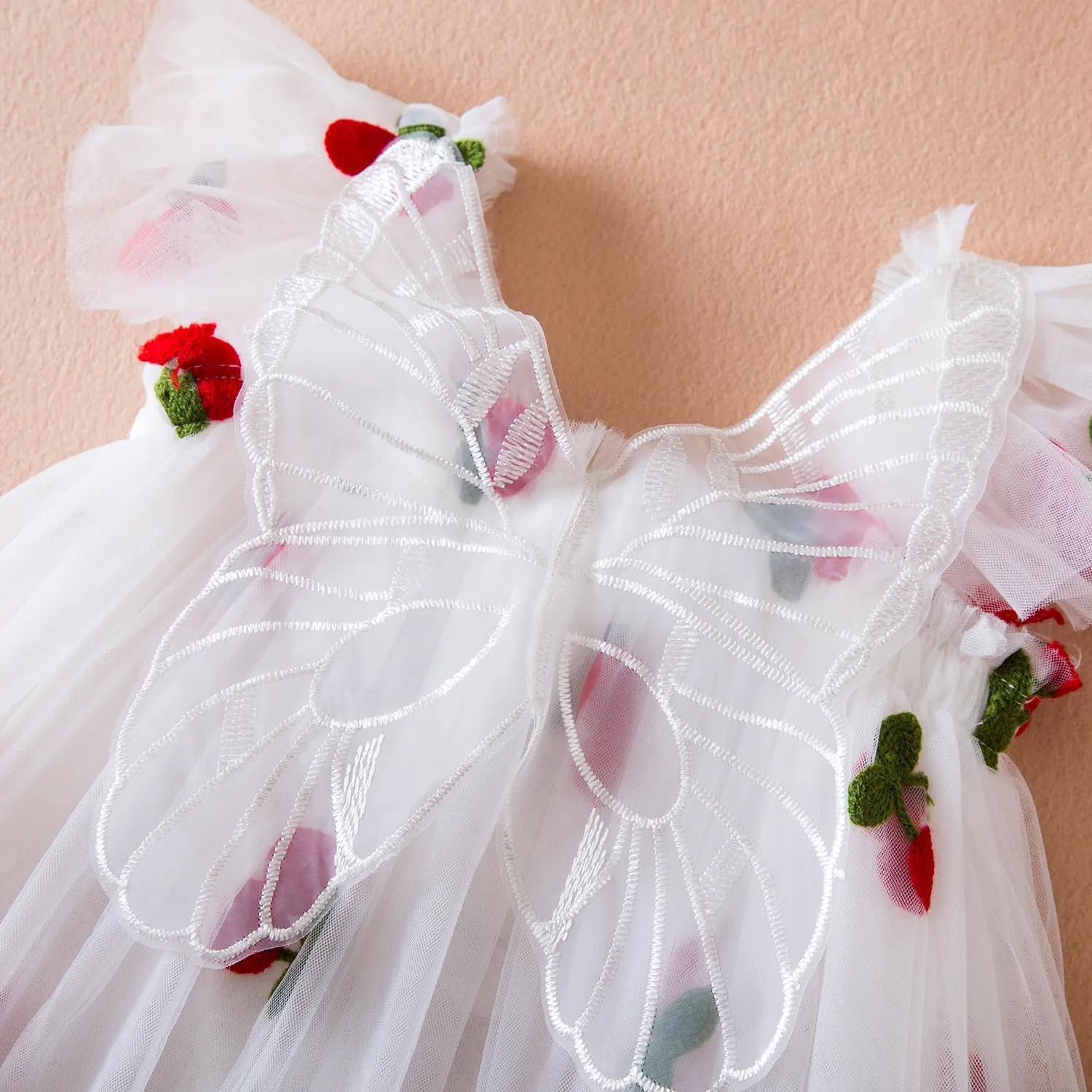 TTYAOVO Baby Girls Tulle Dress Butterfly Birthday Party Dresses