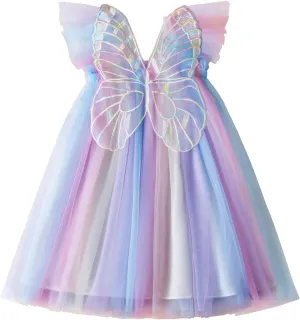 TTYAOVO Baby Girls Tulle Dress Butterfly Birthday Party Dresses