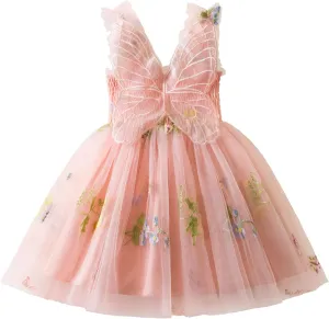 TTYAOVO Baby Girls Tulle Dress Butterfly Birthday Party Dresses