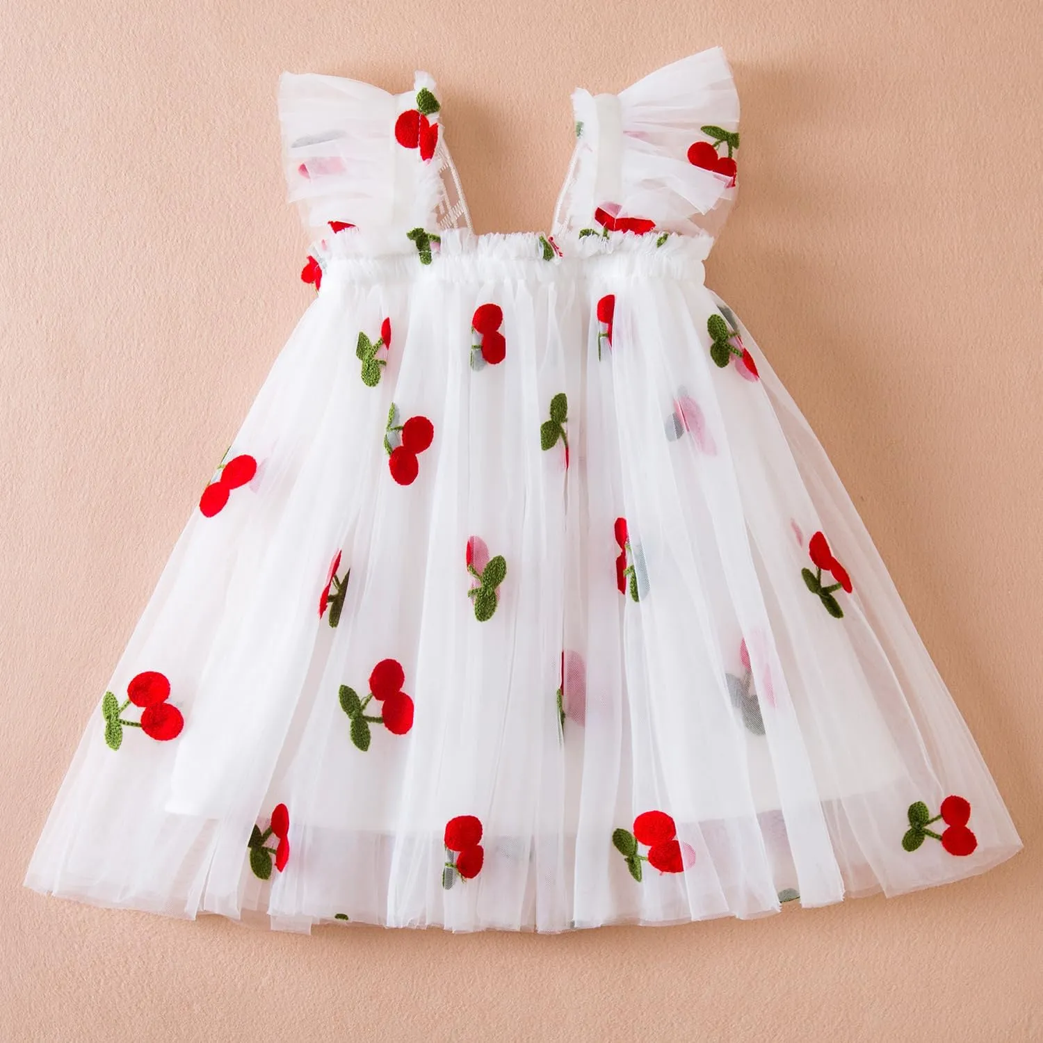 TTYAOVO Baby Girls Tulle Dress Butterfly Birthday Party Dresses