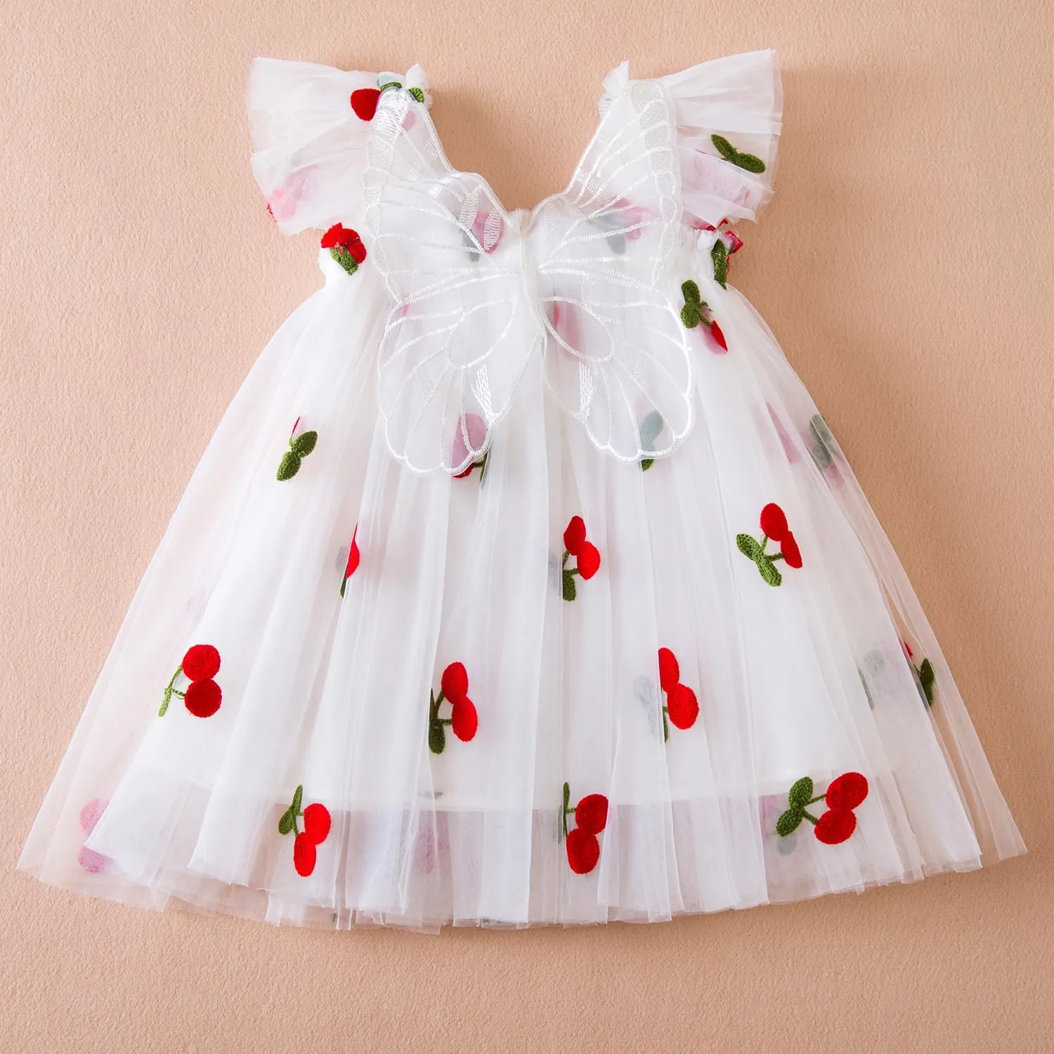 TTYAOVO Baby Girls Tulle Dress Butterfly Birthday Party Dresses