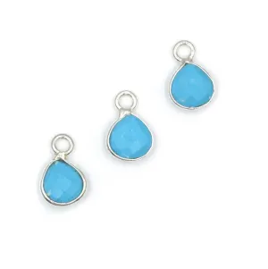 Turquoise Sterling Silver Bezel Briolette