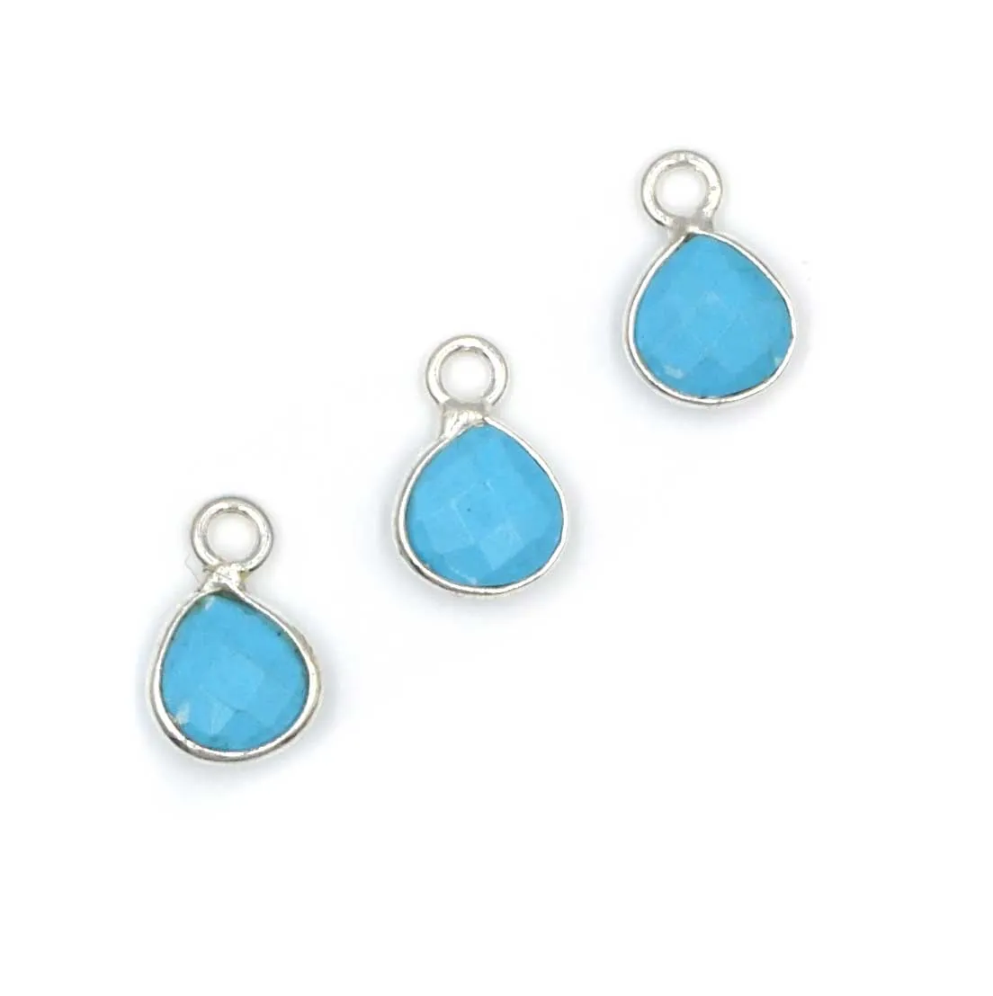 Turquoise Sterling Silver Bezel Briolette