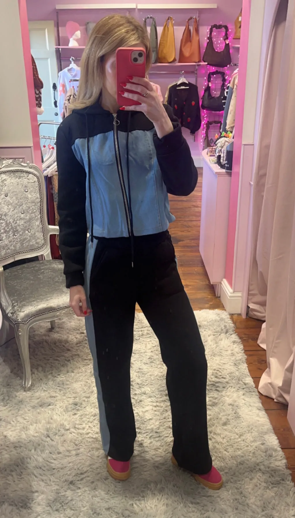 Two Piece Contrasting Set