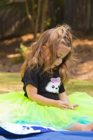 Two-tone Reversible Green & Turquoise Toddler Tutu, 2 - 6 Year
