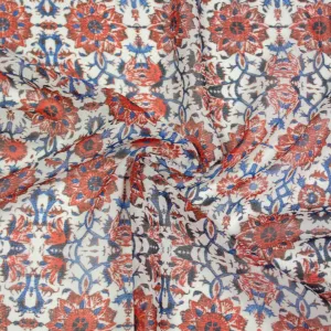 Ulyn Multicolour Floral Polyester Voile