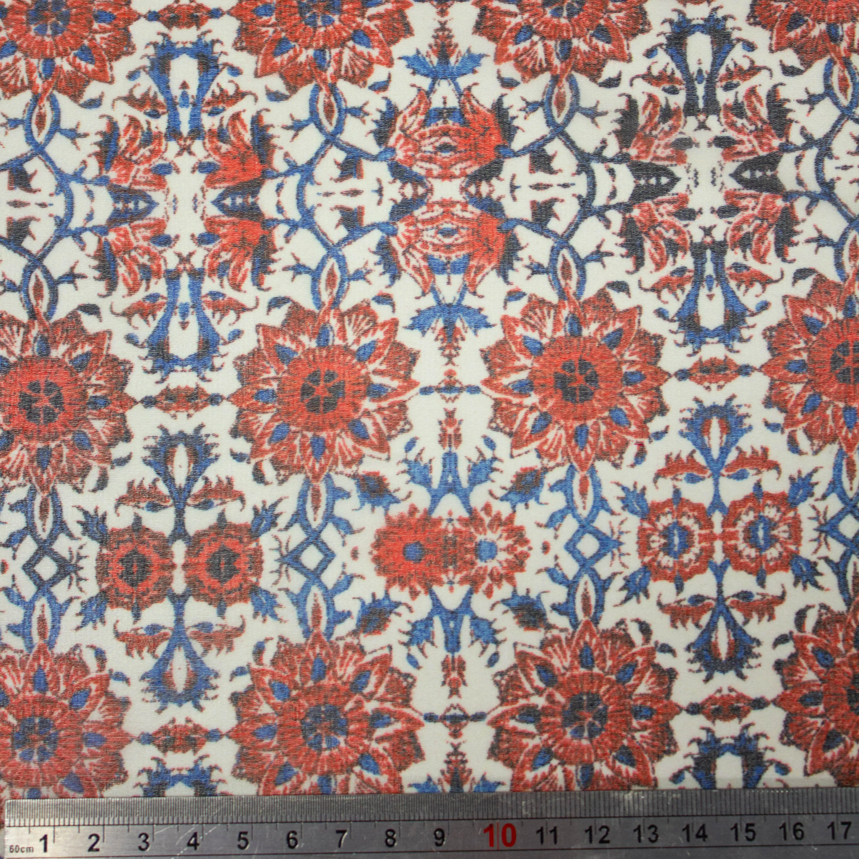Ulyn Multicolour Floral Polyester Voile