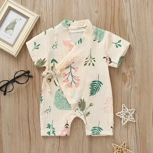 Unisex Printed Kimono Rompers