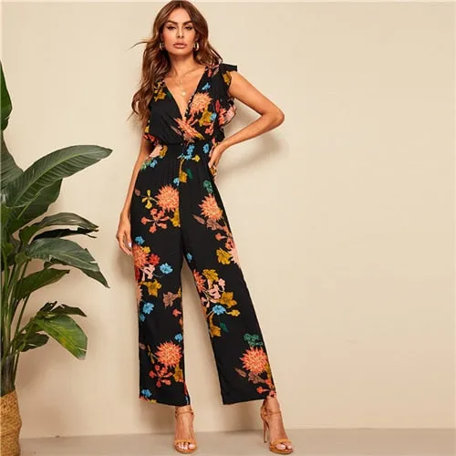 V Neck Jumpsuit Women