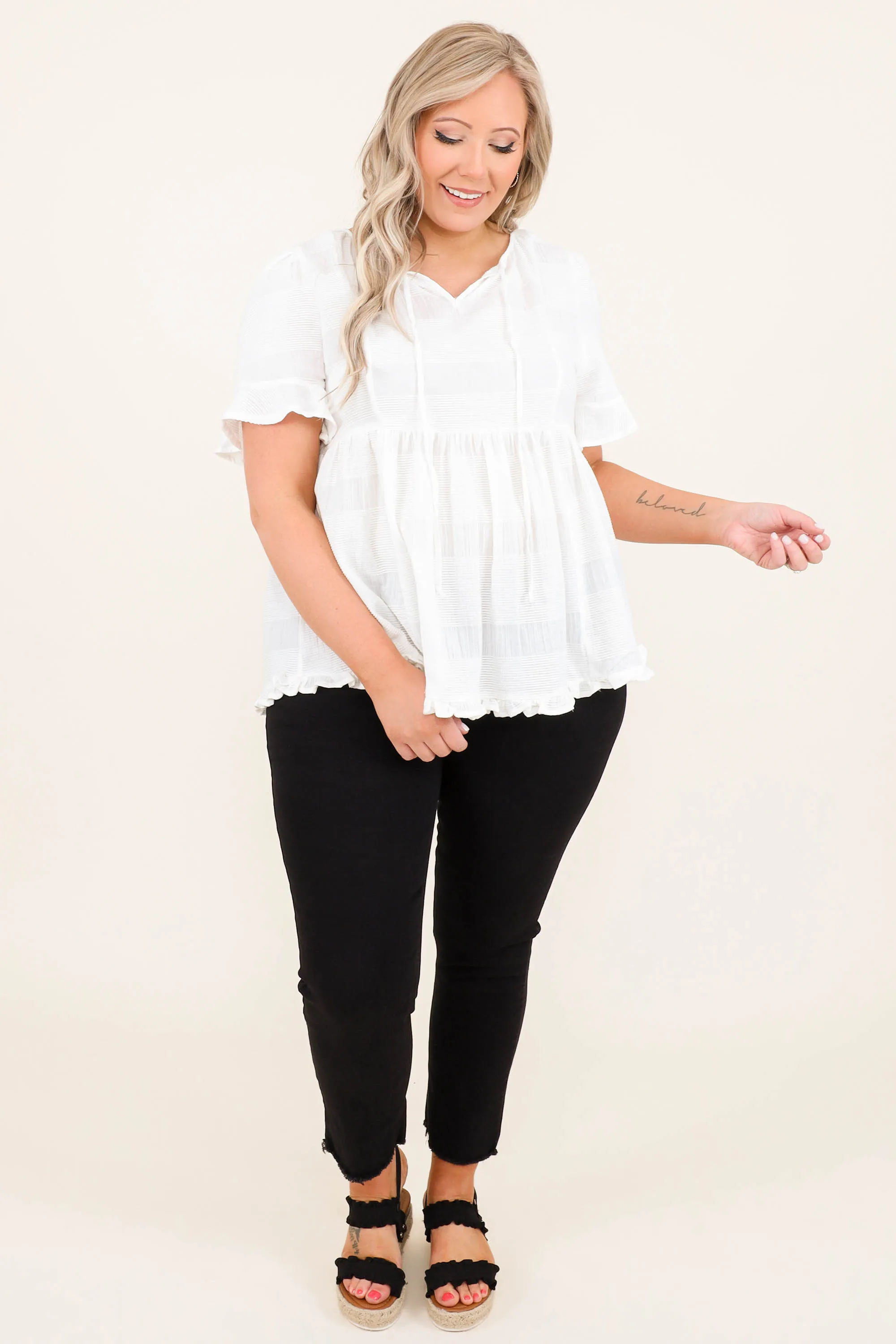 Vacation Overdue Top, White