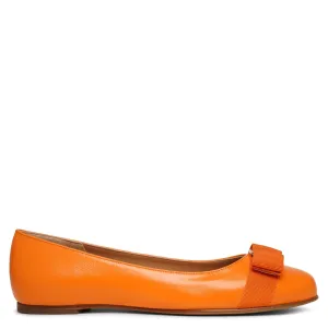 Varina 22 orange leather ballerinas