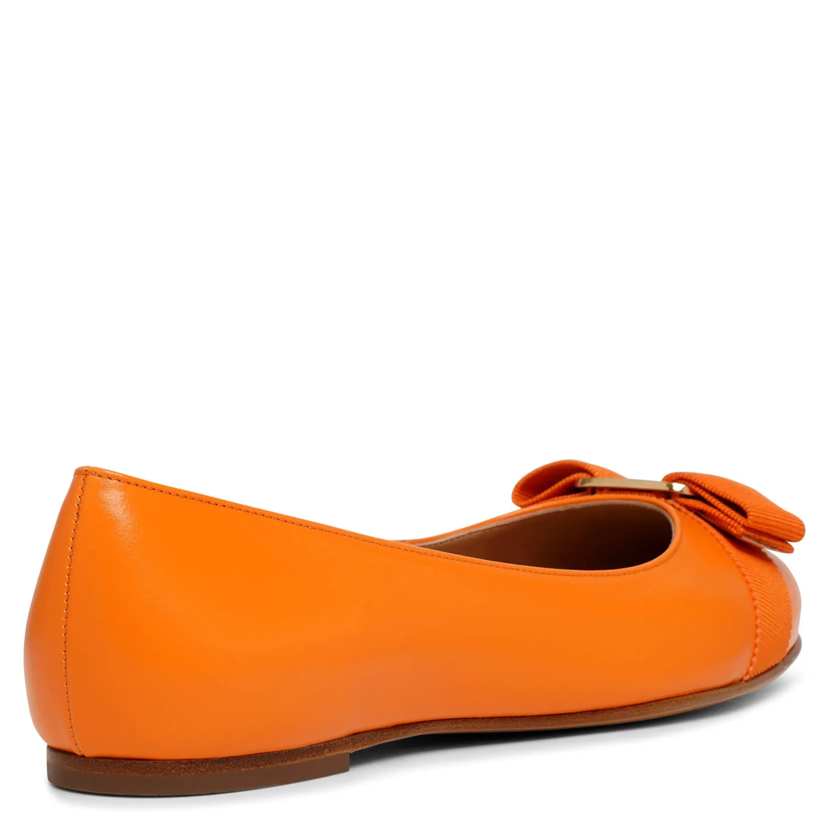 Varina 22 orange leather ballerinas