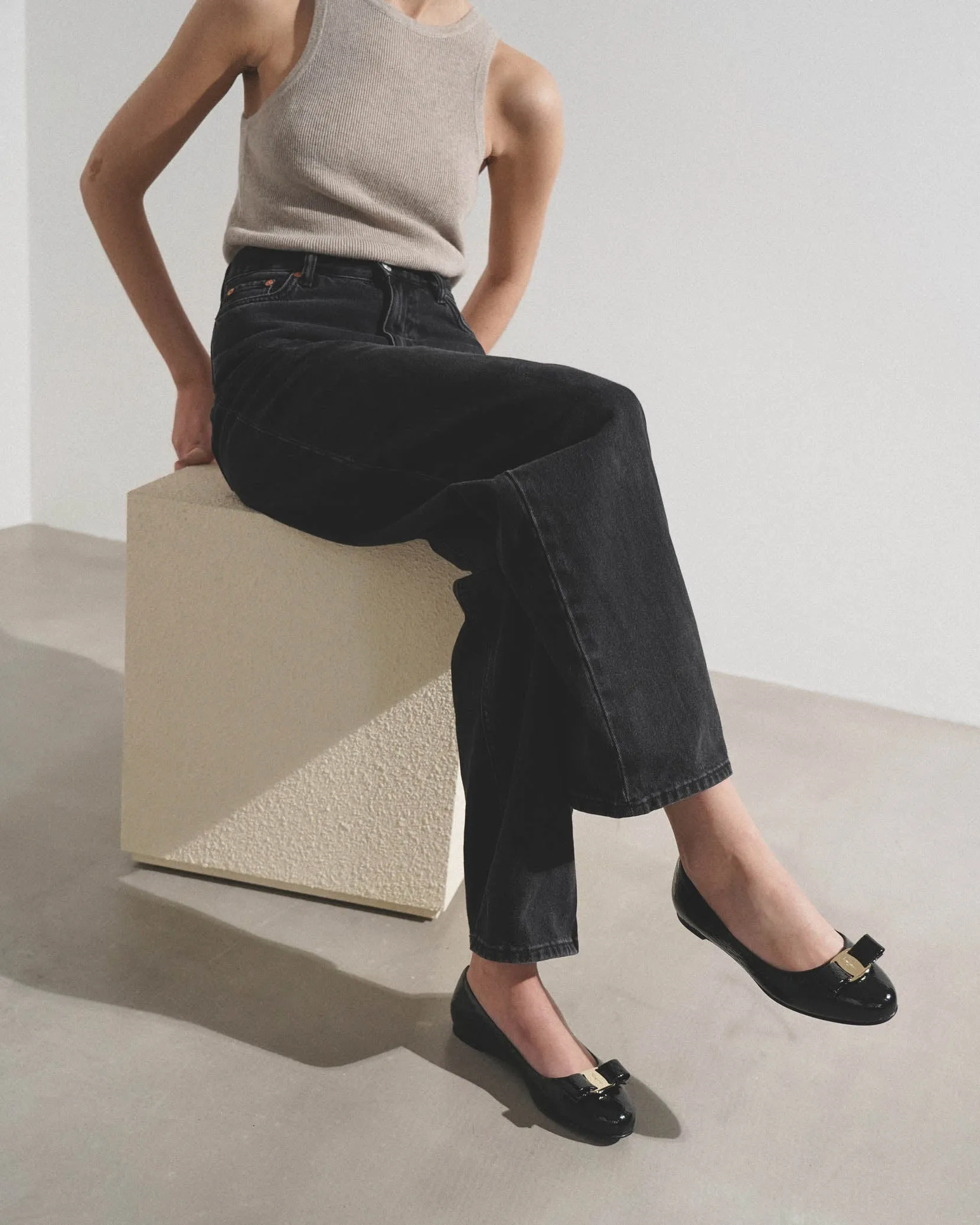 Varina black ballerinas