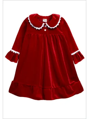 Velvet Dreams Lace Trim Nightgown