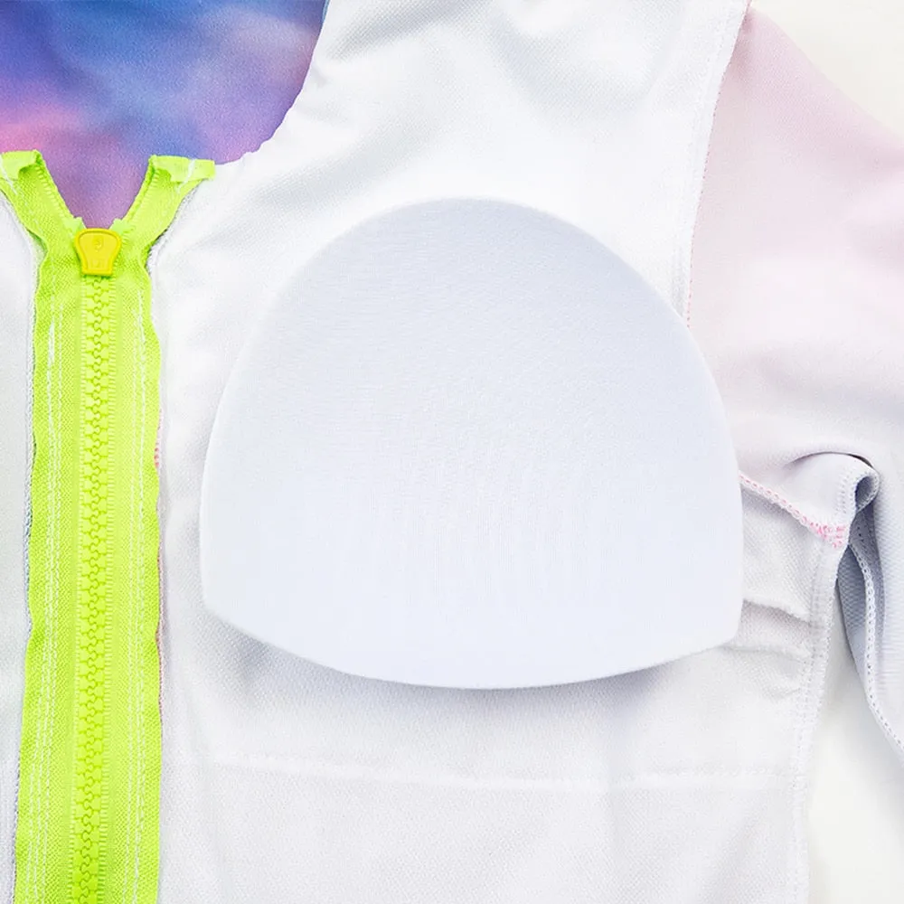 VenusFox long sleeve swimsuit two piece long sleeve bikini  Zipper bathing suit white bikini buckle swimsuit buckle bikini thong sexy set