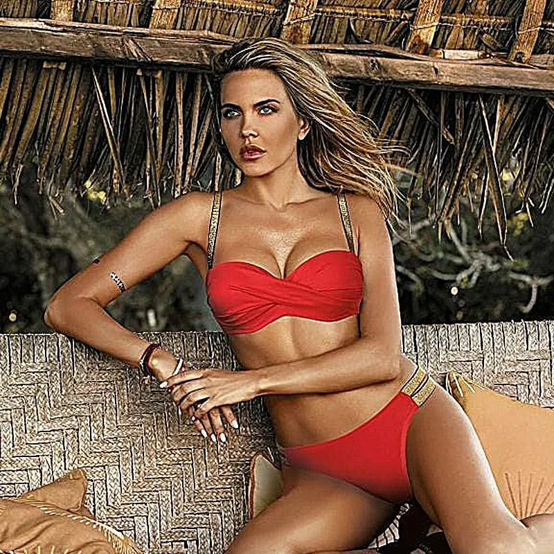 VenusFox Sexy Bikini 2021 Push Up Bikini Set Pink Swimwear Women Micro Swimsuit Female Bandage Biquini Beach Wear Swimming Two-Piece XL