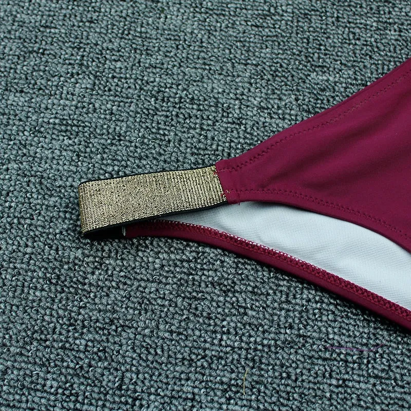 VenusFox Sexy Bikini 2021 Push Up Bikini Set Pink Swimwear Women Micro Swimsuit Female Bandage Biquini Beach Wear Swimming Two-Piece XL