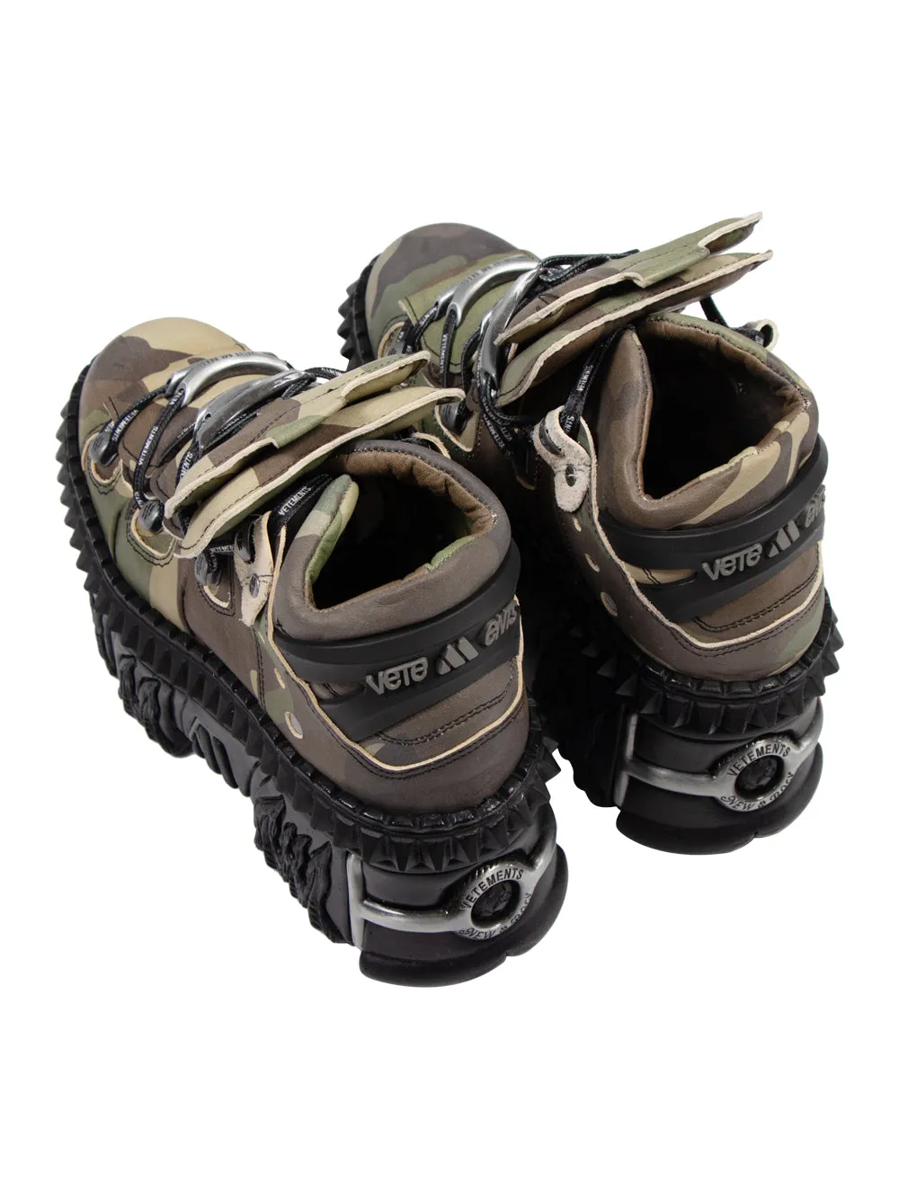 Vetements X New Rock Platform Sneakers (Green Camo)