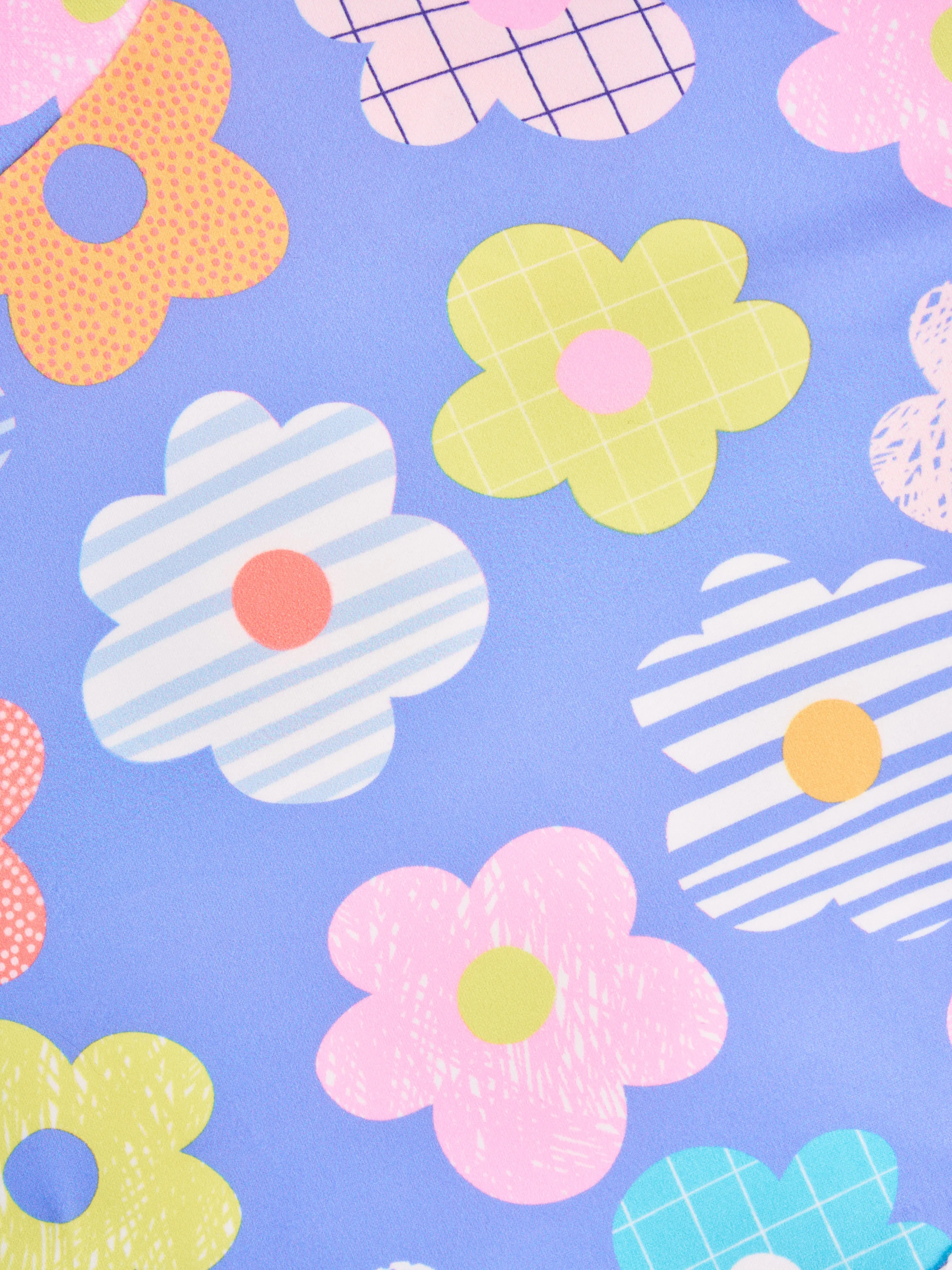 Vibrant Floral Ruffle Dress