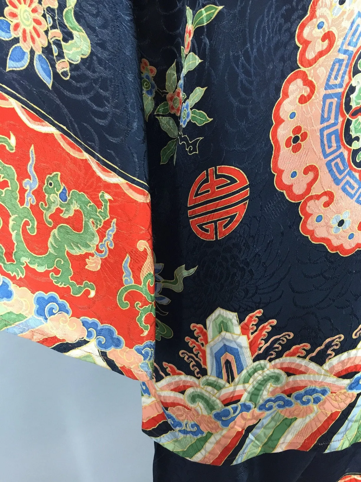 Vintage 1920s - 1930s Silk Pajamas / Art Deco Chinoiserie Dragons