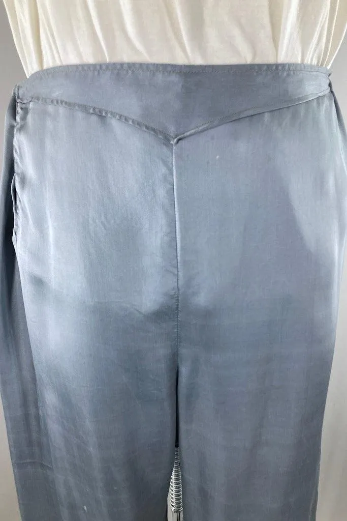 Vintage 1930s Embroidered Satin Pajamas