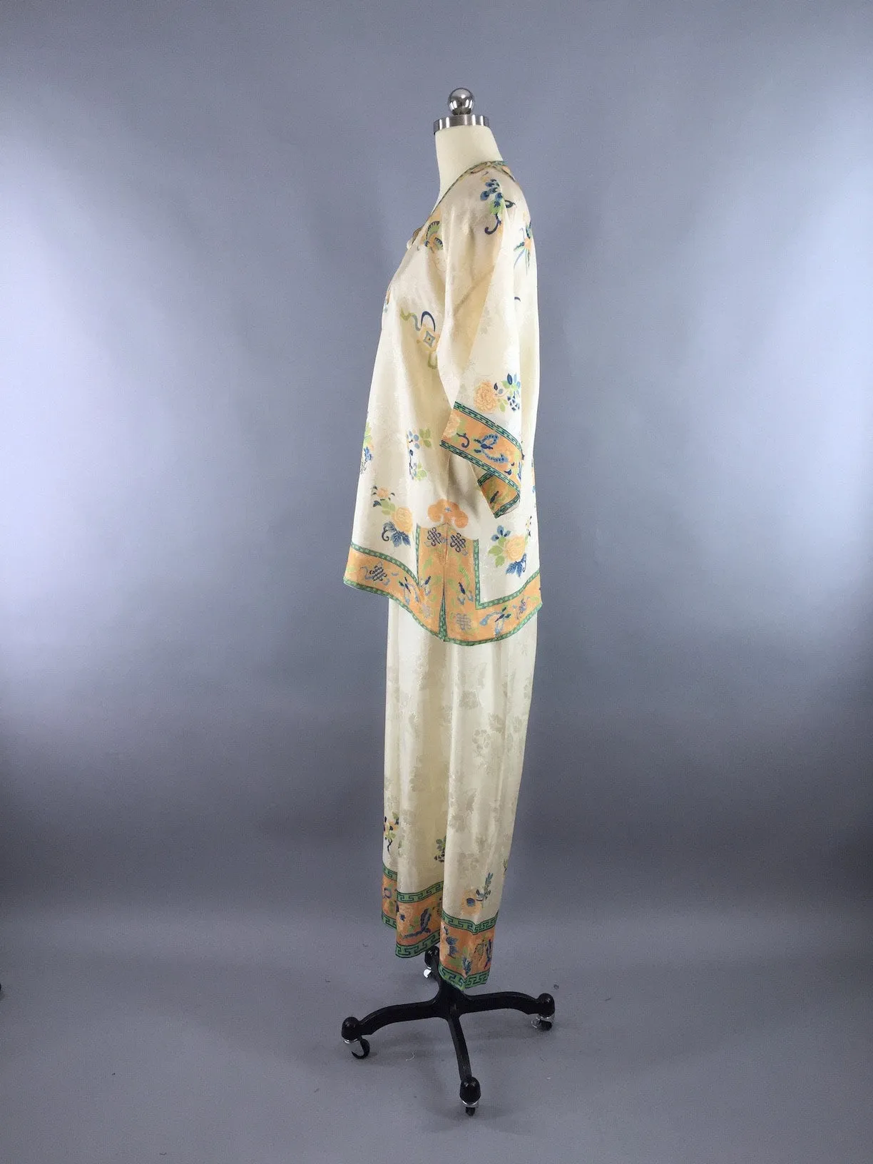 Vintage 1930s Pajamas / Art Deco Dragon Print