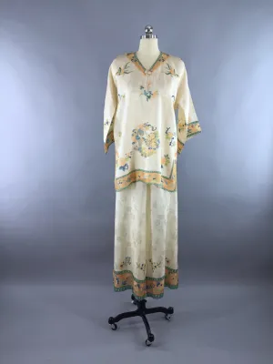 Vintage 1930s Pajamas / Art Deco Dragon Print