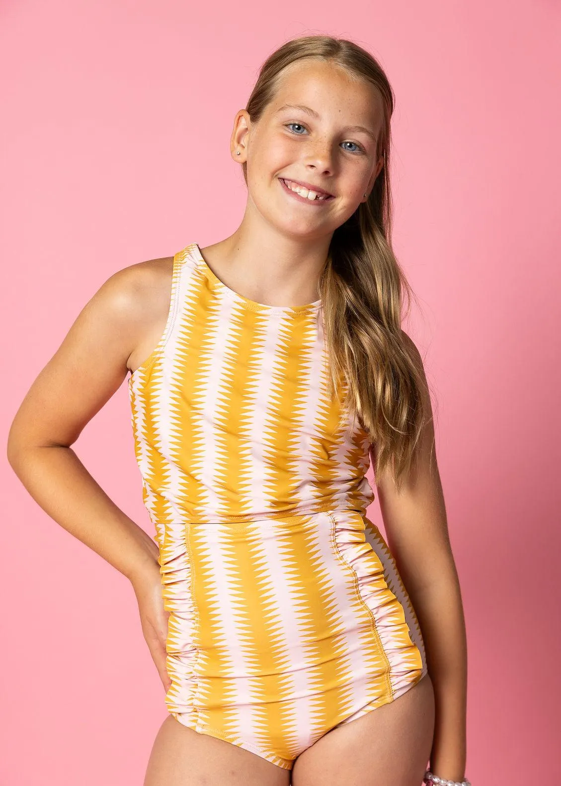 Vintage Triangles | Youth Down in Front Ruffle Bottoms