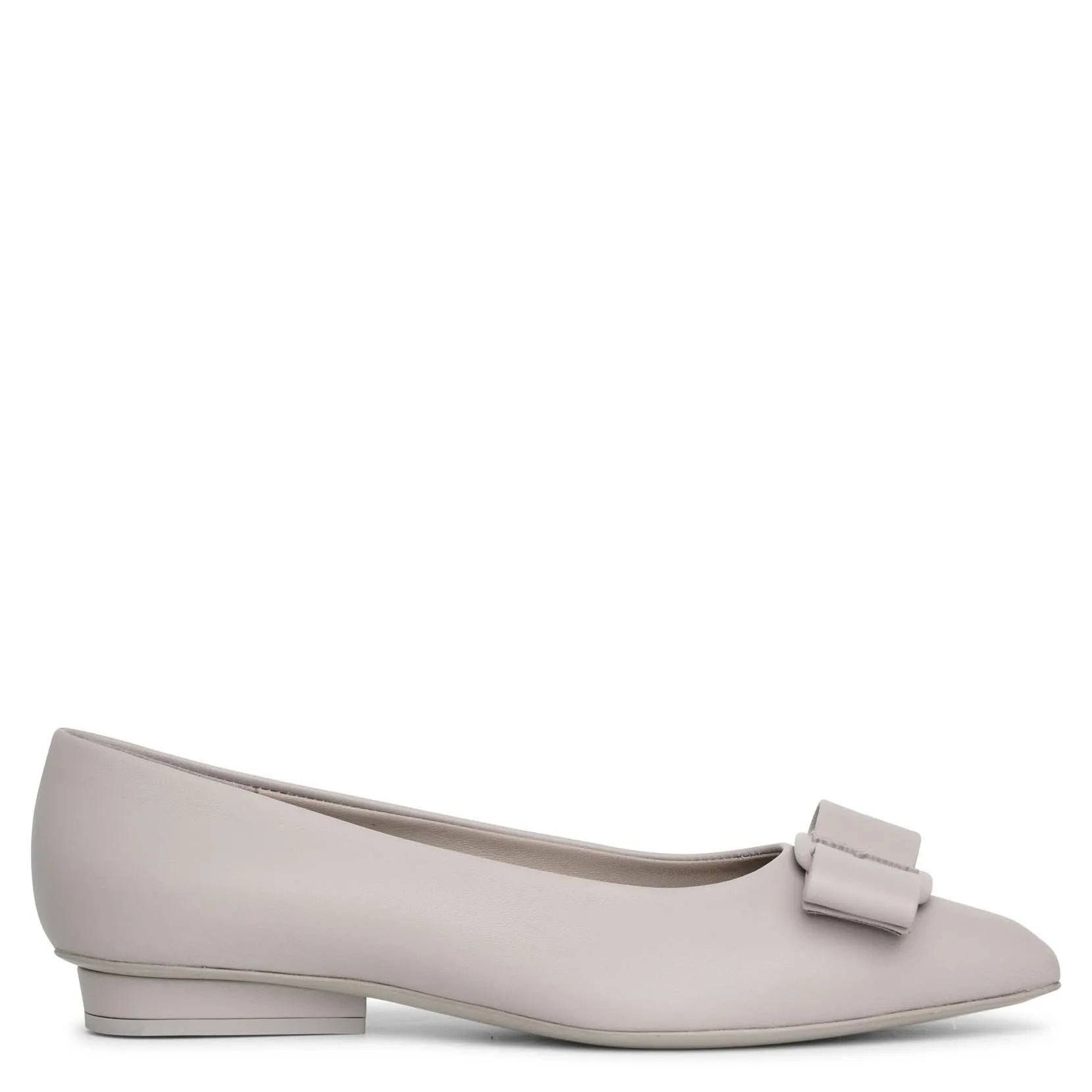 Viva grey leather flats