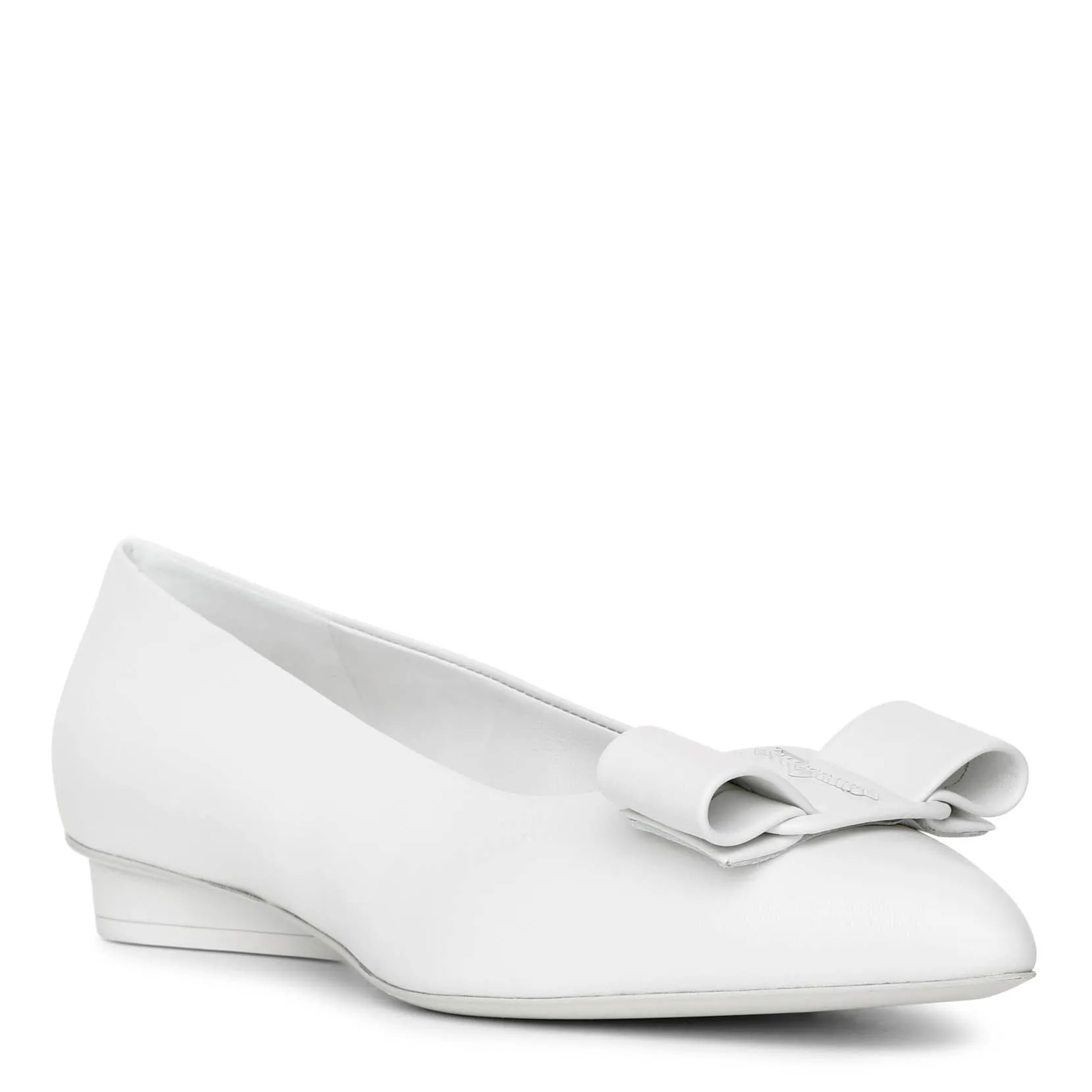 Viva white ballet flats