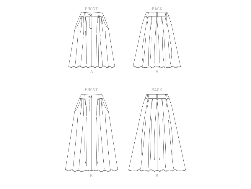 Vogue Pattern V1890 Misses' Skirts