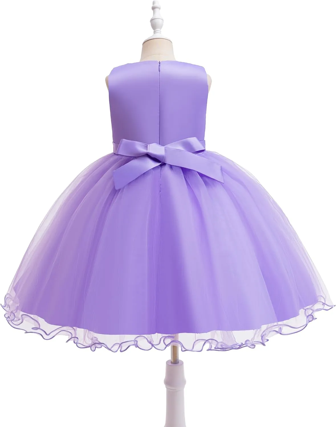 Weileenice Flower Girls Lace Bridesmaid Dress Kids Princess Wedding Prom Pageant Birthday Party Tutu Tulle Dresses