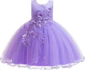 Weileenice Flower Girls Lace Bridesmaid Dress Kids Princess Wedding Prom Pageant Birthday Party Tutu Tulle Dresses